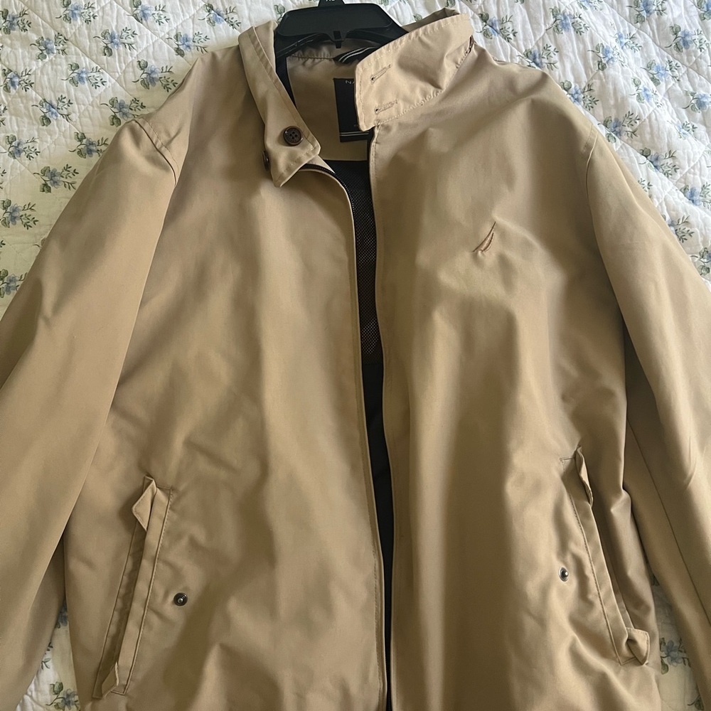 Nautica Khaki Lightweight Raincoat